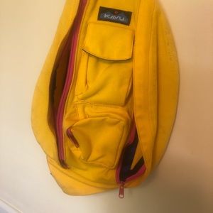 Yellow Kavu rope sling bag